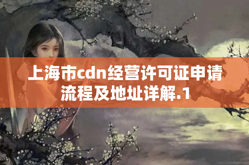 上海市cdn經(jīng)營(yíng)許可證申請(qǐng)流程及地址詳解