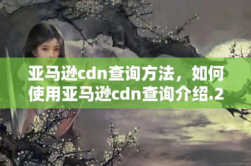 亞馬遜cdn查詢方法，如何使用亞馬遜cdn查詢介紹