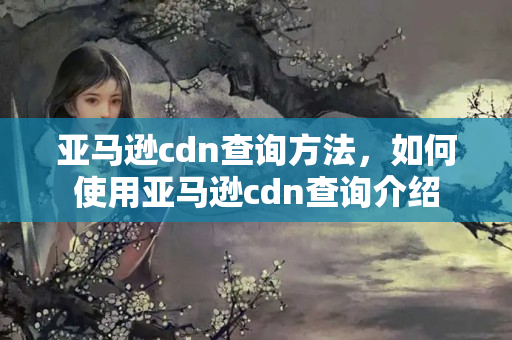 亞馬遜cdn查詢方法，如何使用亞馬遜cdn查詢介紹