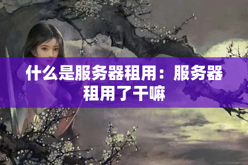 什么是服務(wù)器租用：服務(wù)器租用了干嘛