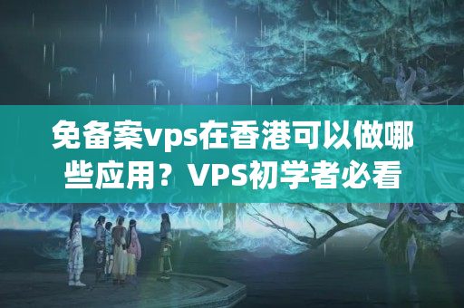 免備案vps在香港可以做哪些應(yīng)用？VPS初學(xué)者必看