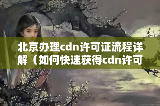 北京辦理cdn許可證流程詳解（如何快速獲得cdn許可證）