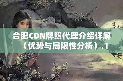 合肥CDN牌照代理介紹詳解（優(yōu)勢與局限性分析）