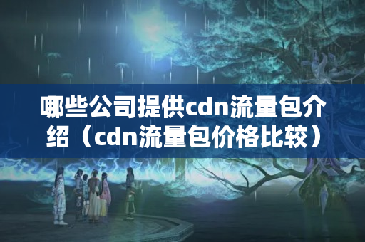 哪些公司提供cdn流量包介紹（cdn流量包價格比較）