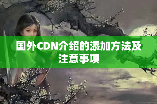 國外CDN介紹的添加方法及注意事項