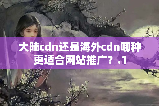 大陸cdn還是海外cdn哪種更適合網(wǎng)站推廣？