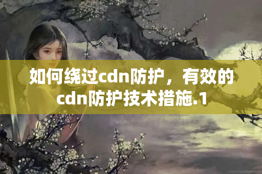 如何繞過cdn防護，有效的cdn防護技術措施