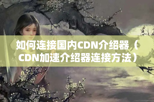 如何連接國內CDN介紹器（CDN加速介紹器連接方法）