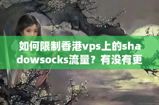 如何限制香港vps上的shadowsocks流量？有沒有更好的方案？