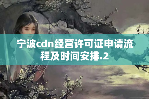 寧波cdn經(jīng)營許可證申請流程及時間安排