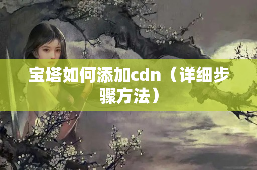 寶塔如何添加cdn（詳細(xì)步驟方法）