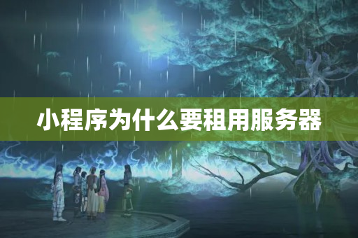 小程序?yàn)槭裁匆庥梅?wù)器