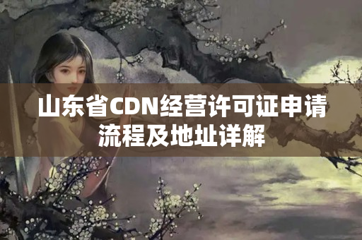 山東省CDN經(jīng)營許可證申請流程及地址詳解