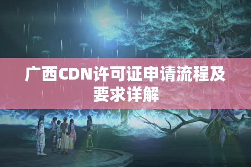 廣西CDN許可證申請流程及要求詳解