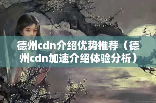 德州cdn介紹優(yōu)勢(shì)推薦（德州cdn加速介紹體驗(yàn)分析）