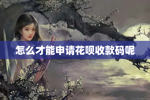 怎么才能申請(qǐng)花唄收款碼呢