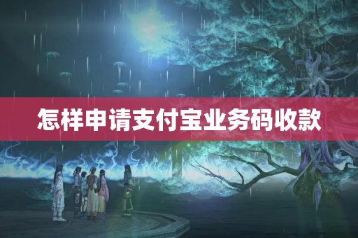 怎樣申請支付寶業(yè)務(wù)碼收款