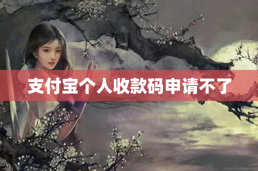 支付寶個(gè)人收款碼申請(qǐng)不了