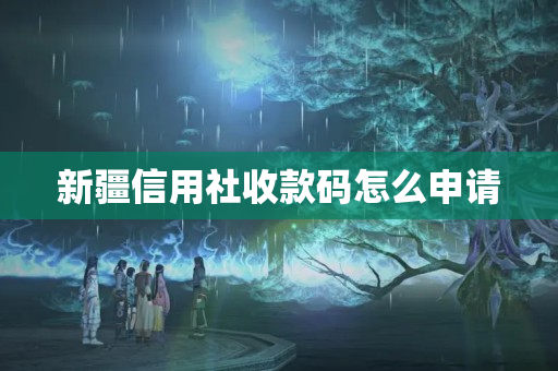 新疆信用社收款碼怎么申請(qǐng)