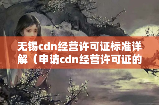 無錫cdn經(jīng)營許可證標(biāo)準(zhǔn)詳解（申請(qǐng)cdn經(jīng)營許可證的注意事項(xiàng)）