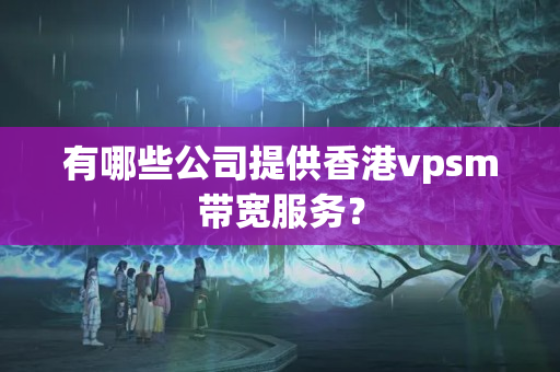 有哪些公司提供香港vpsm帶寬服務？