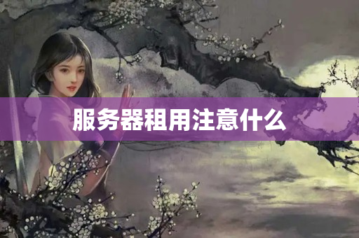 服務(wù)器租用注意什么