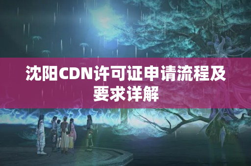 沈陽CDN許可證申請流程及要求詳解