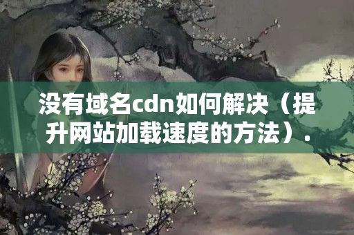 沒有域名cdn如何解決（提升網(wǎng)站加載速度的方法）