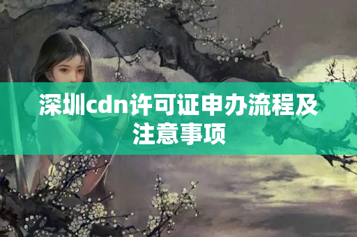 深圳cdn許可證申辦流程及注意事項(xiàng)