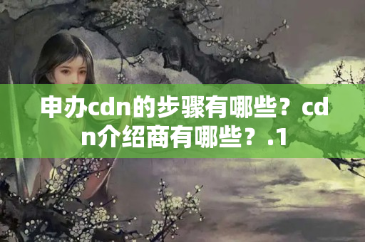 申辦cdn的步驟有哪些？cdn介紹商有哪些？