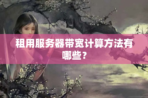 租用服務(wù)器帶寬計(jì)算方法有哪些？