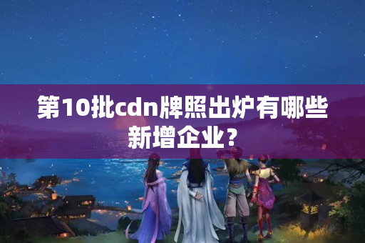 第10批cdn牌照出爐有哪些新增企業(yè)？