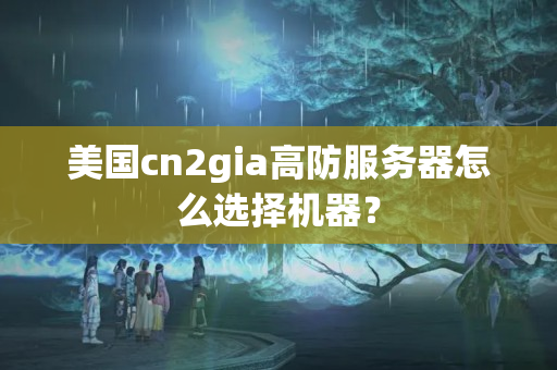 美國cn2gia高防服務(wù)器怎么選擇機(jī)器？