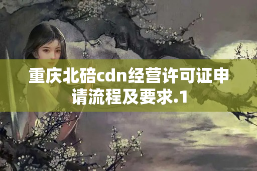 重慶北碚cdn經(jīng)營許可證申請流程及要求