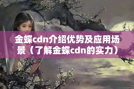 金蝶cdn介紹優(yōu)勢及應(yīng)用場景（了解金蝶cdn的實力）