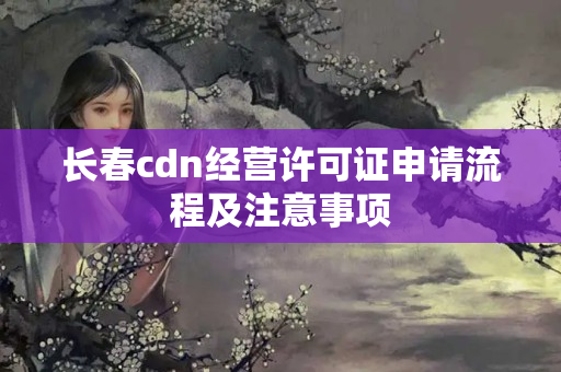 長春cdn經(jīng)營許可證申請流程及注意事項