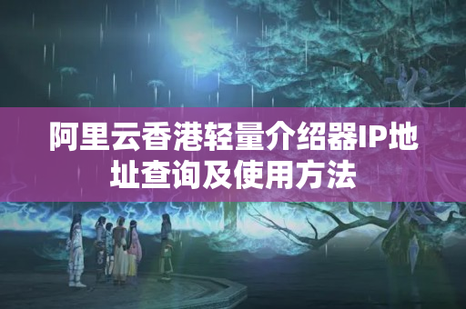 阿里云香港輕量介紹器IP地址查詢及使用方法