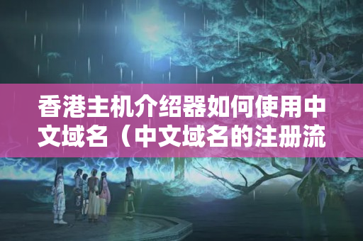 香港主機(jī)介紹器如何使用中文域名（中文域名的注冊流程及技術(shù)要求）