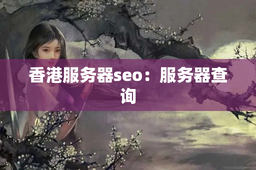 香港服務(wù)器seo：服務(wù)器查詢