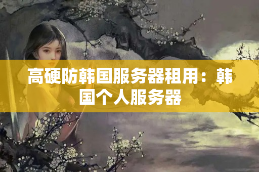 高硬防韓國服務(wù)器租用：韓國個人服務(wù)器