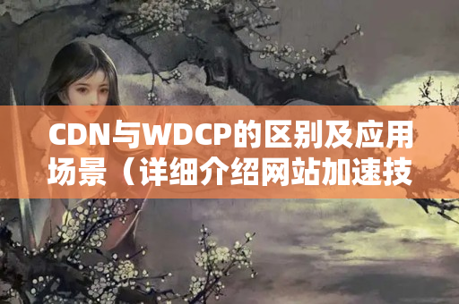 CDN與WDCP的區(qū)別及應(yīng)用場(chǎng)景（詳細(xì)介紹網(wǎng)站加速技術(shù)）