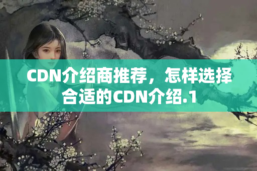 CDN介紹商推薦，怎樣選擇合適的CDN介紹