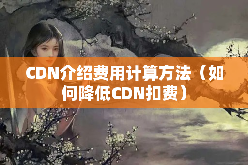 CDN介紹費(fèi)用計(jì)算方法（如何降低CDN扣費(fèi)）