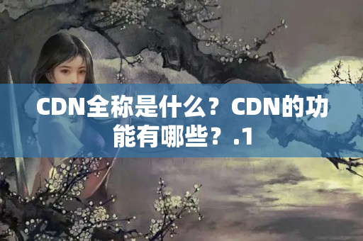 CDN全稱是什么？CDN的功能有哪些？