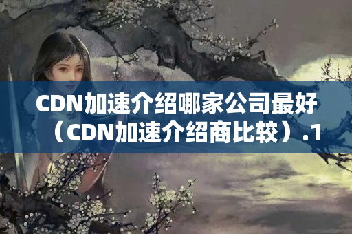 CDN加速介紹哪家公司最好（CDN加速介紹商比較）