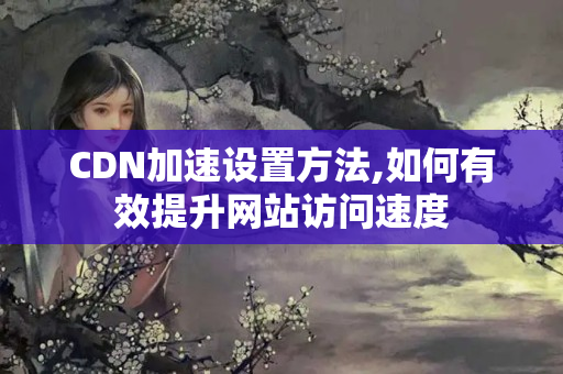 CDN加速設(shè)置方法,如何有效提升網(wǎng)站訪問速度