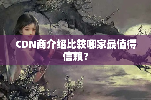 CDN商介紹比較哪家最值得信賴？