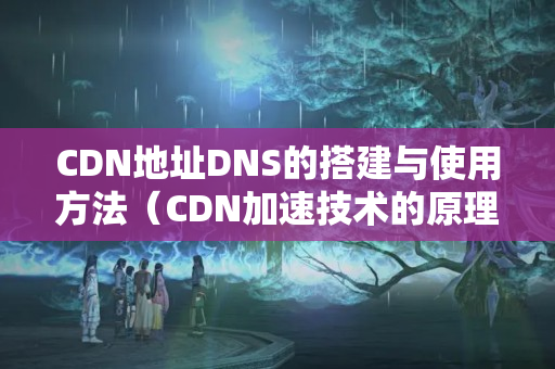 CDN地址DNS的搭建與使用方法（CDN加速技術(shù)的原理與實(shí)施）