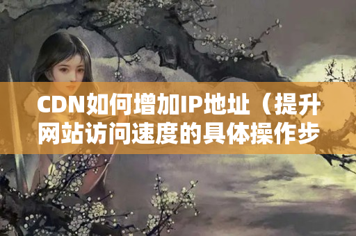 CDN如何增加IP地址（提升網(wǎng)站訪問速度的具體操作步驟）