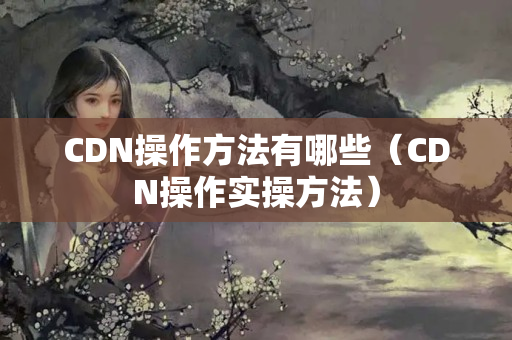 CDN操作方法有哪些（CDN操作實(shí)操方法）